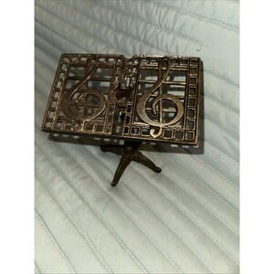 Vintage Card Music Stand Solid‎ Brass Display Small Gold Note Design Ted Arnold